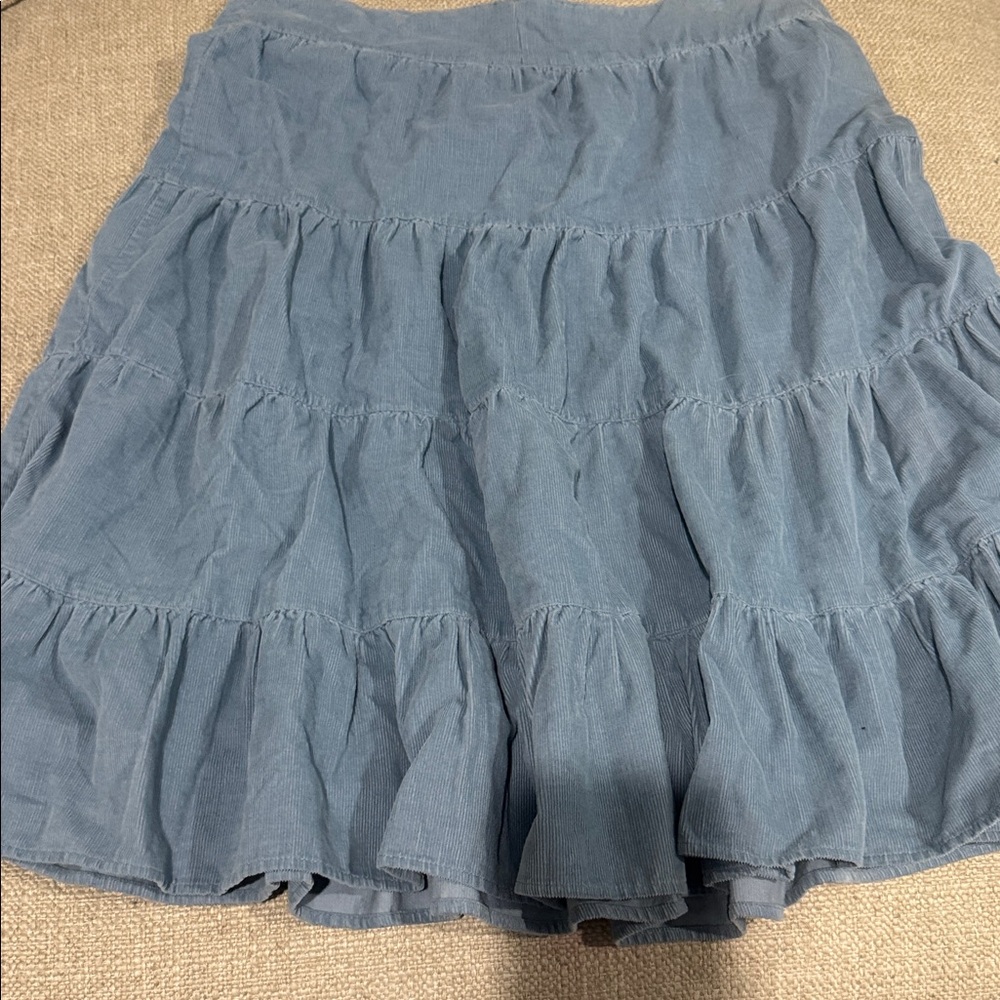 Guess? Jeans A-Line Blue Tiered corduroy Skirt